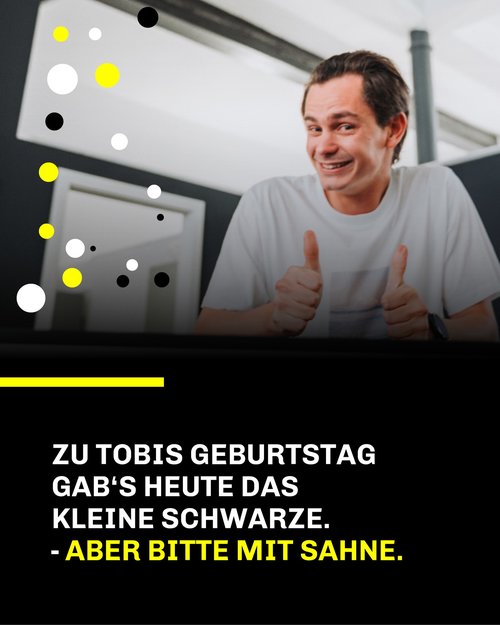 Herzlichen Glückwunsch zu deinem Geburtstag, lieber Tobi!
Heute schieben wir die Schuld für das sehr schlechte...